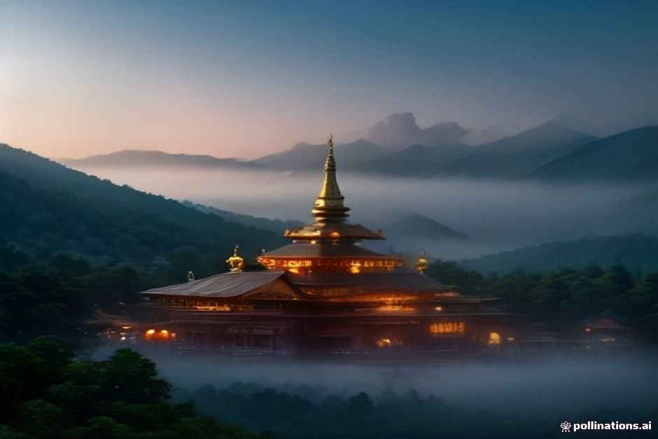 Sabarimala shrine nestled among Western Ghats
