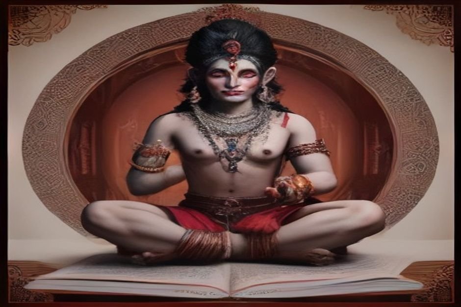 Hanuman Chalisa sacred text with Sanskrit mantras and names