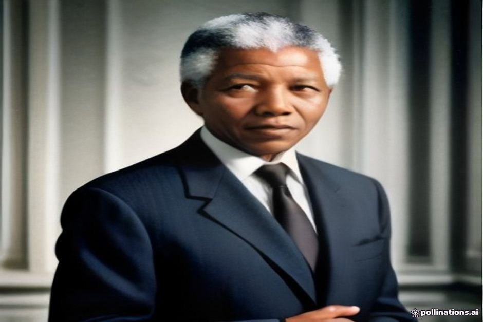 Nelson Mandela during South African presidency in formal attire