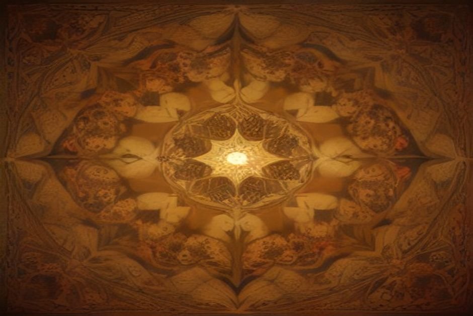 Intricate Islamic geometric design with spiritual symbolism