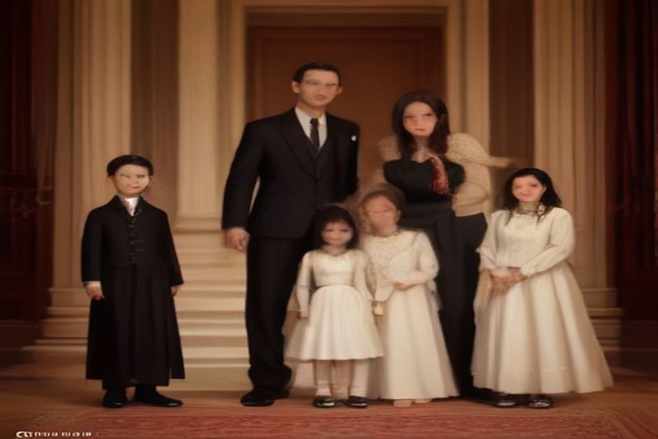 Multi-generational family portrait representing Arabic heritage traditions
