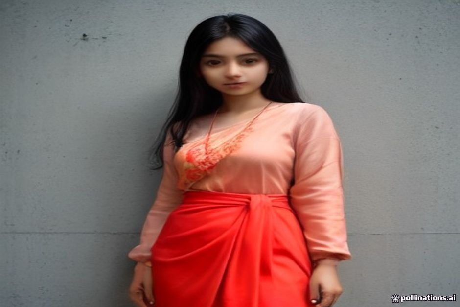 Happy Bengali girl wearing traditional saree at cultural celebration