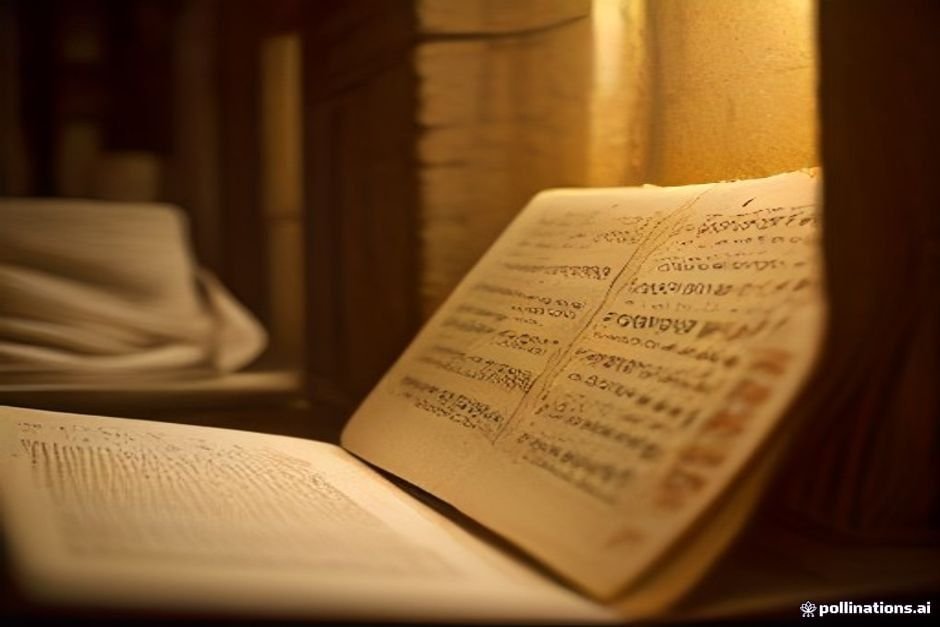 Historic biblical text pages illuminated with warm golden light
