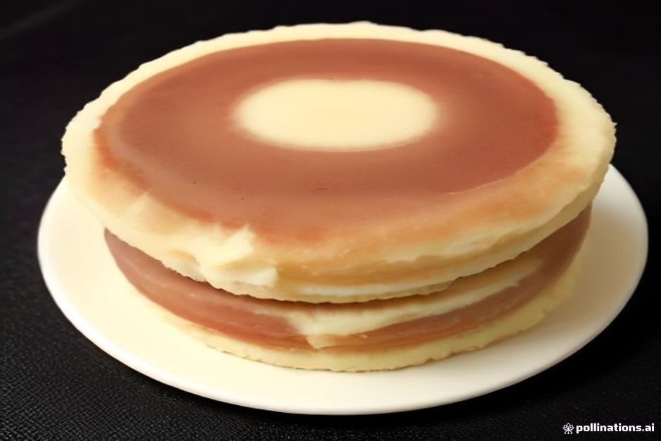 Interior view showing cream filling between biscuit layers