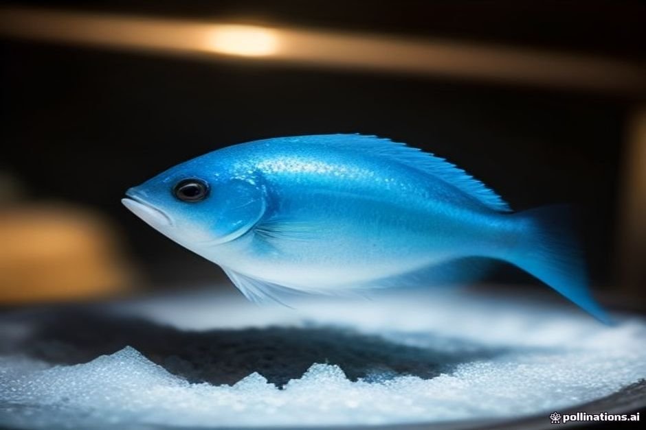 Saltwater pomfret fish on ice in Indian coastal market