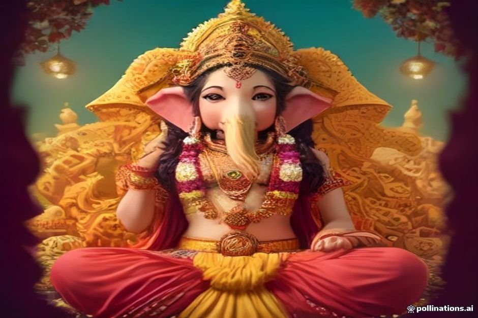 Ganesha festival celebration with traditional modak sweets