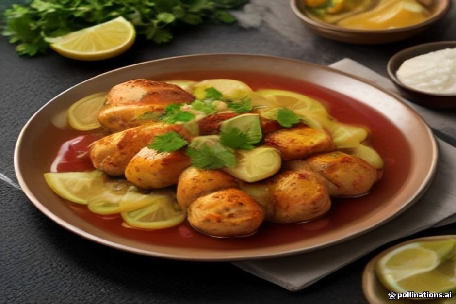 Tandoori chicken dish garnished with fresh cilantro