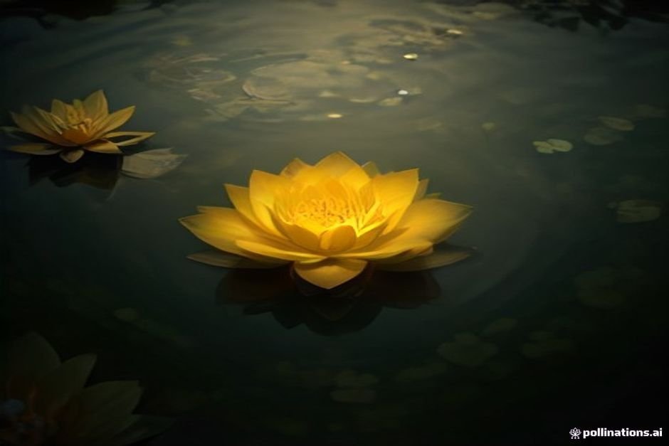 Golden lotus blossom representing purity and prosperity