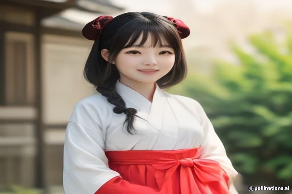 Korean girl in traditional hanbok representing cultural heritage
