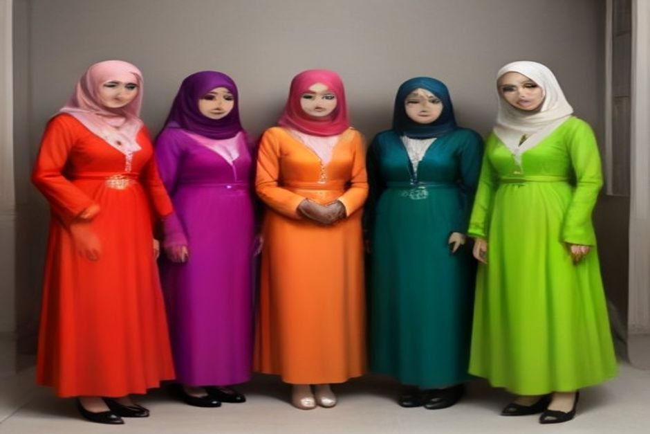 Muslim women from different backgrounds celebrating together