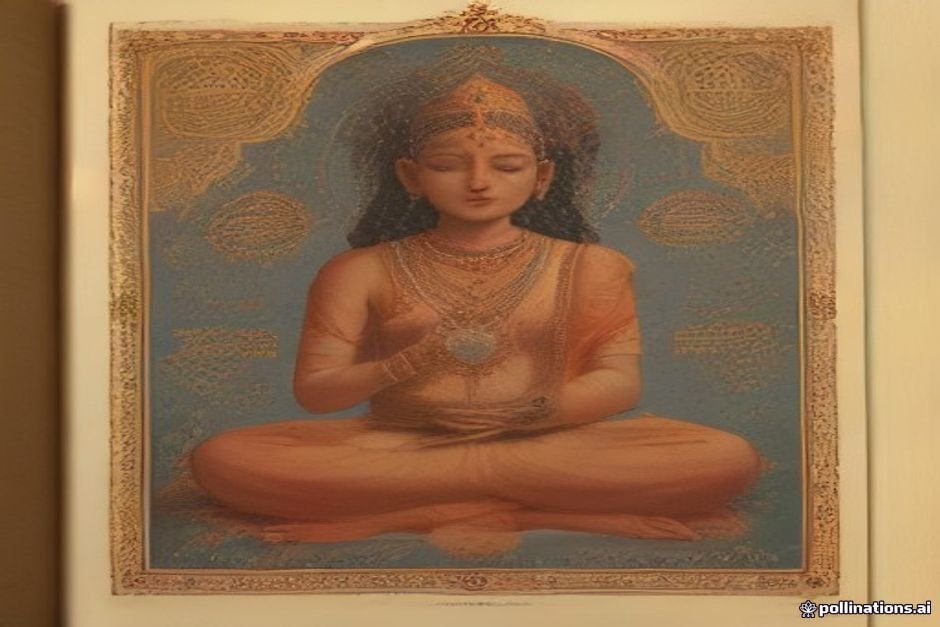 Ancient Sanskrit manuscript depicting yogic lineage teachings
