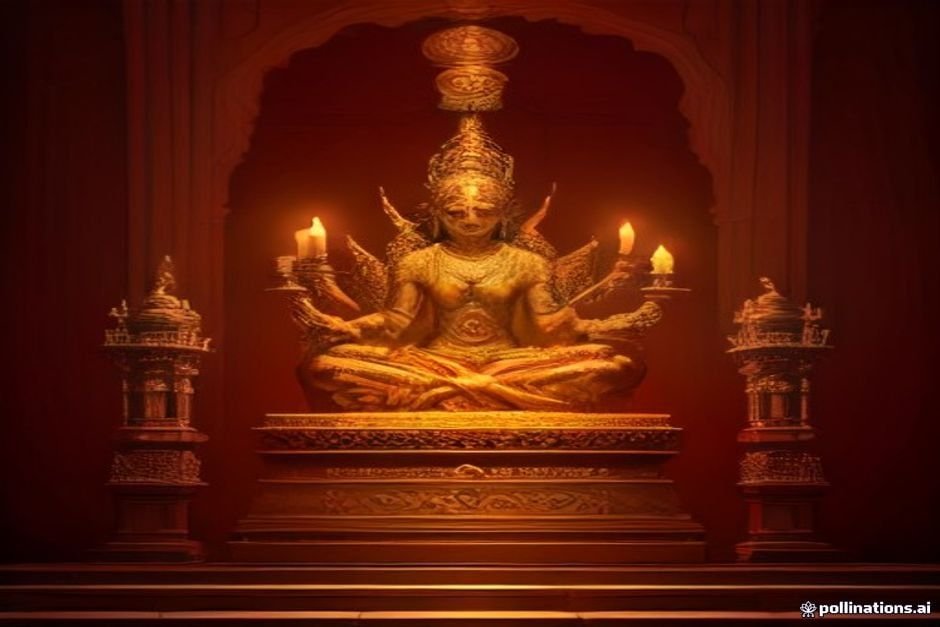 Navnath tradition sacred temple altar with flowers
