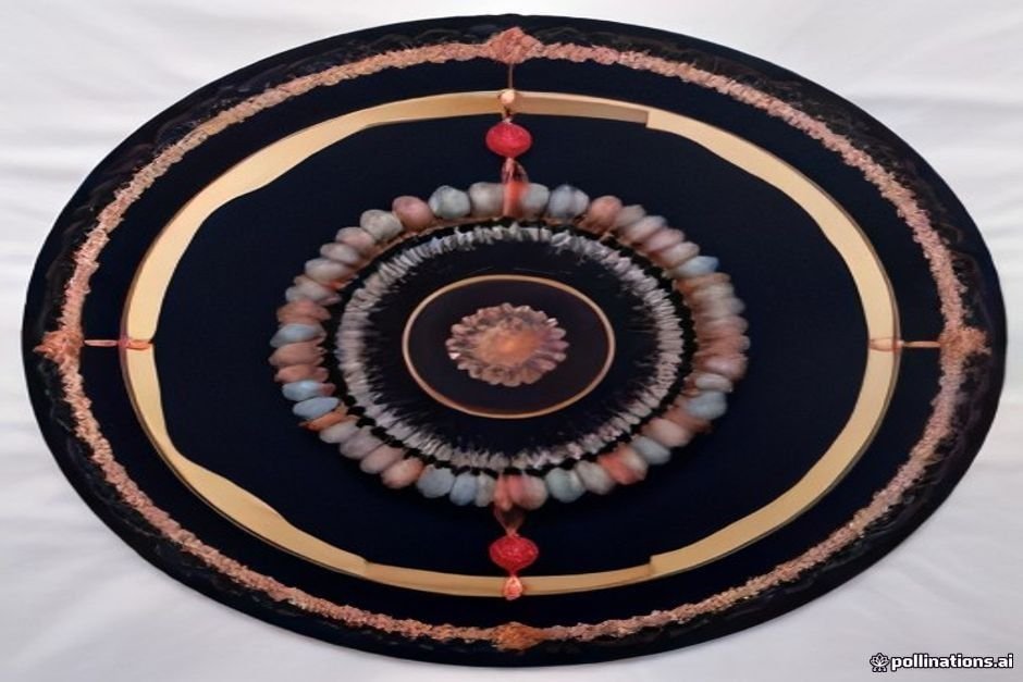 Wooden prayer beads mala arranged for devotional chanting practice