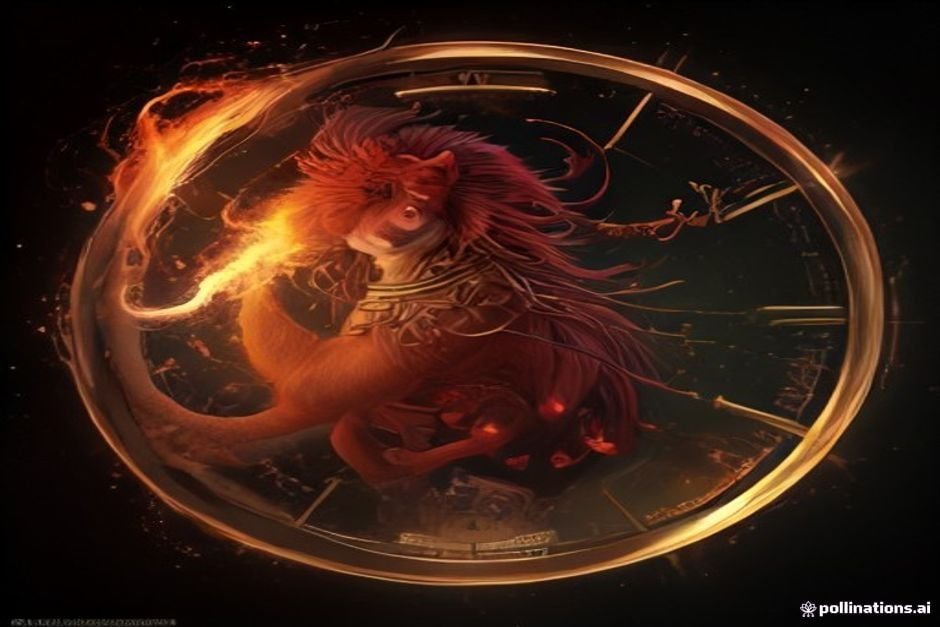 Three fire element zodiac signs displayed in warm colors