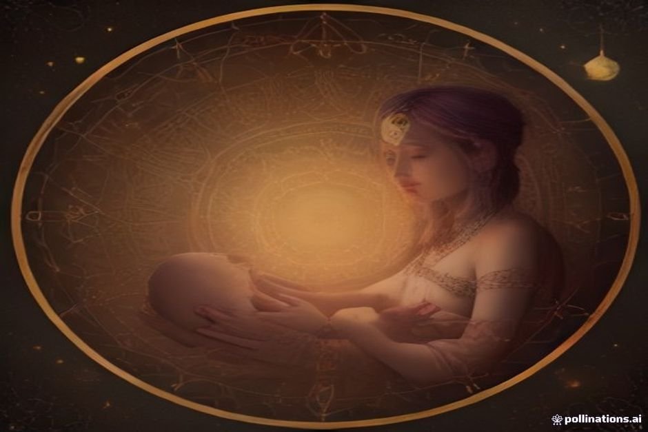 Professional astrologer reading natal chart for new parents