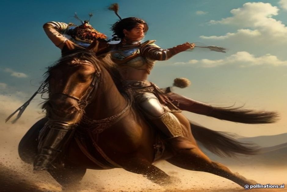 Rani Lakshmi Bai armored warrior queen on horseback