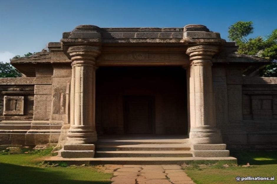 Intricate Tamil script inscribed on historic temple stone