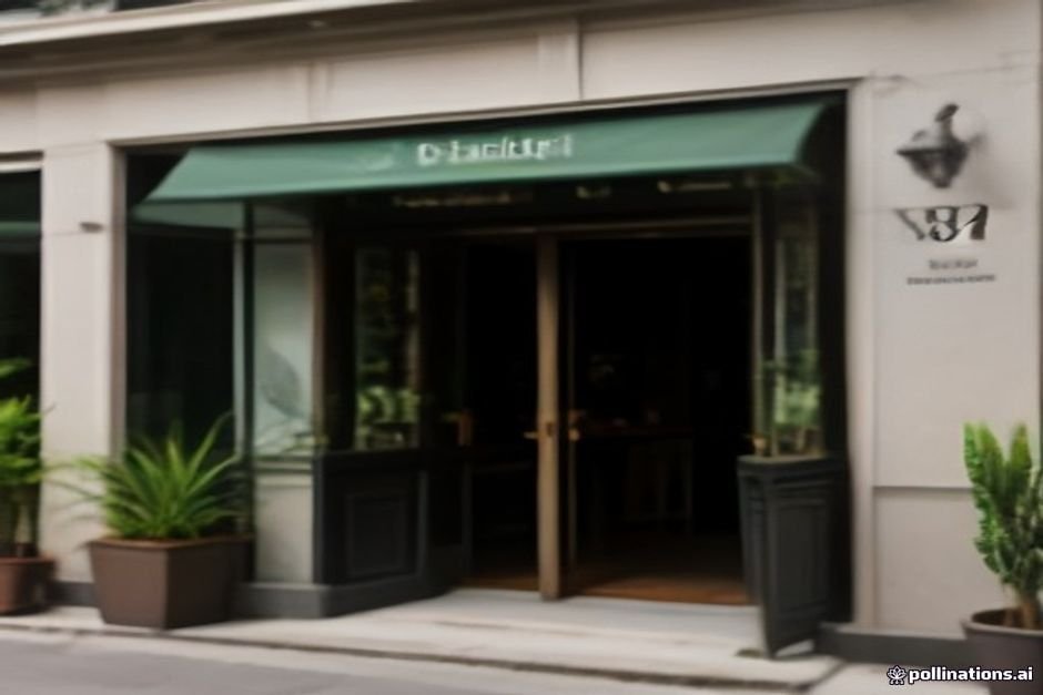 Distinctive cafe entrance showcasing unique business identity
