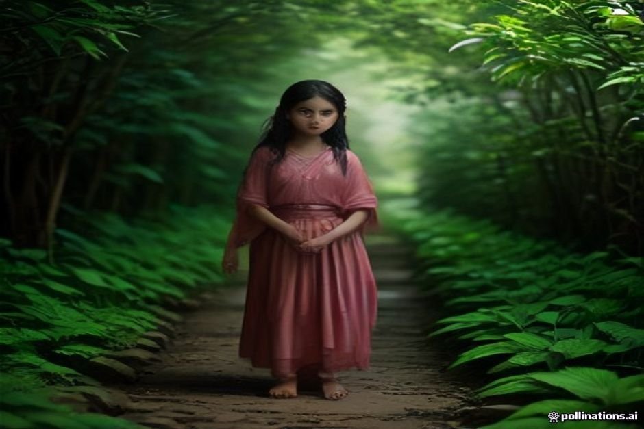 Young girl in Marathi attire with spiritual grace