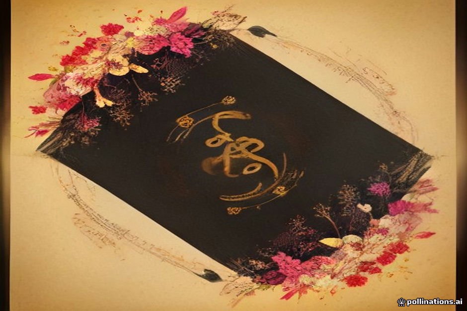 Close-up of Kannada names written in traditional script with jasmine flowers