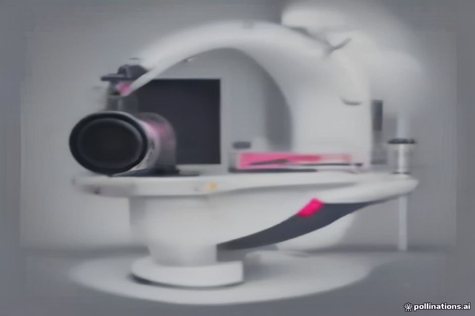 Hysteroscopic equipment setup showing endoscopic visualization capabilities