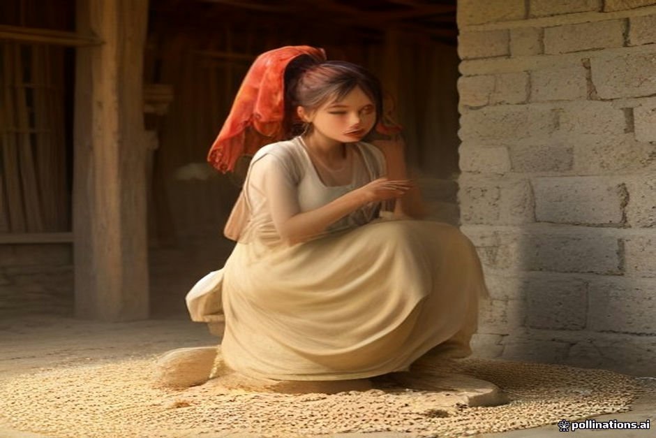 Traditional millet grain grinding process