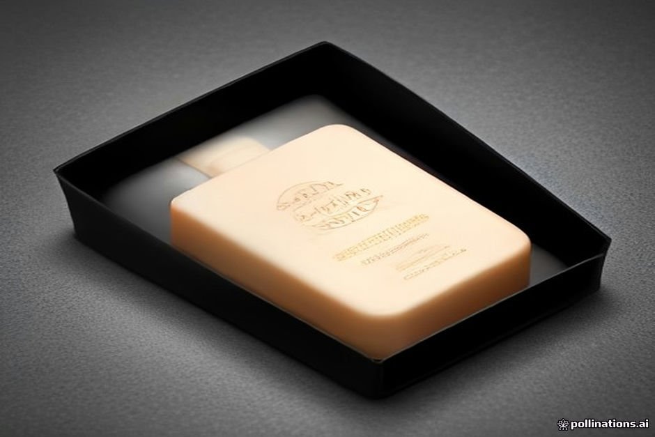Premium soap product packaging featuring sophisticated branding