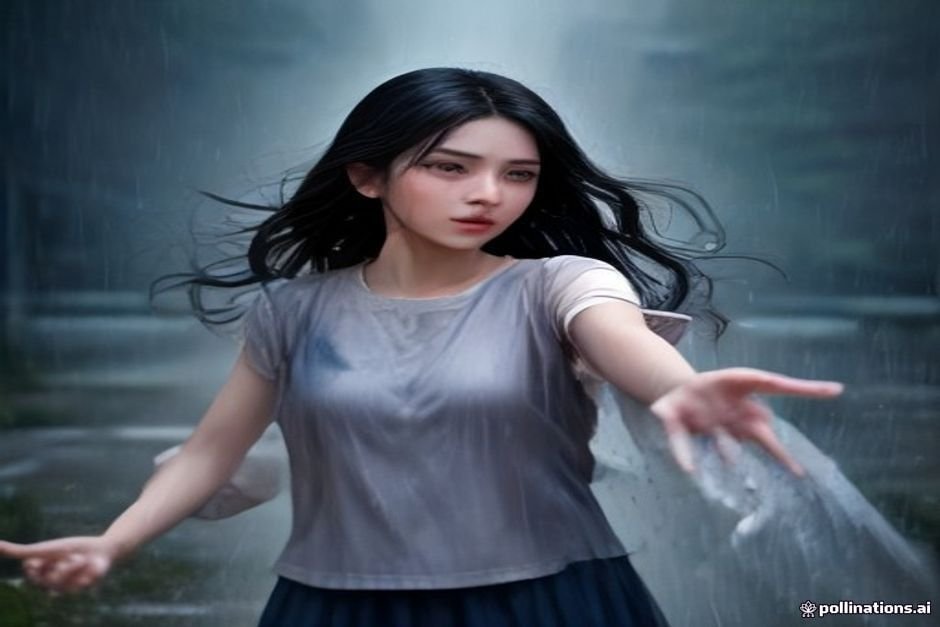 Charades player miming weather concept for film title